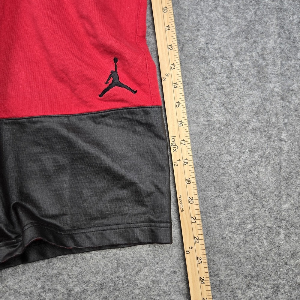 Air Jordan Men's XL Shorts Red Black Spell Out Athletic Basketball Hoop Shorts - Picture 9 of 12